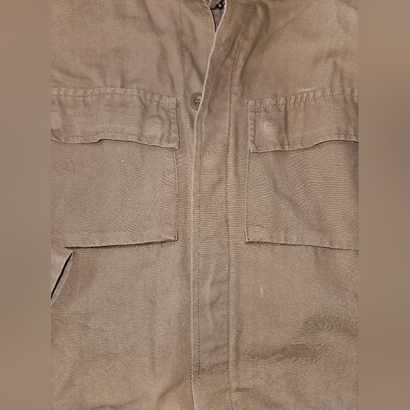 All-son Brand Military Style Button/snap Utilty Hooded Jacket Large - Picture 2 of 7